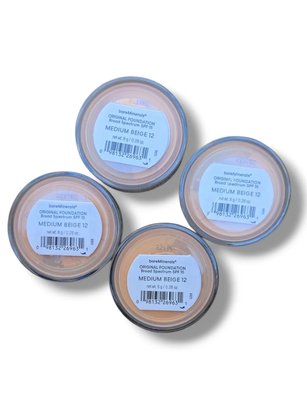 Lot Of 4 X bareMinerals Original Foundation — Medium Beige 12 8g (set of 4)